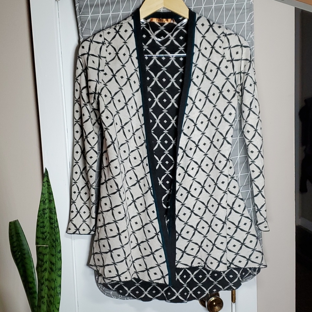 Cream and grey Cardigan